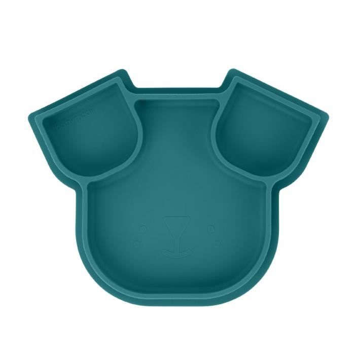 BABYMOOV Assiette compartimentée bébé ISY PLATE, en silicone, souple & solide, antidérapente, passe 