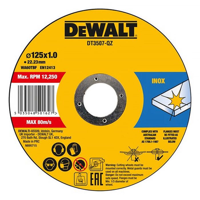 Disques à tronçonner linox - DEWALT - DT3507-QZ - Lot de 10