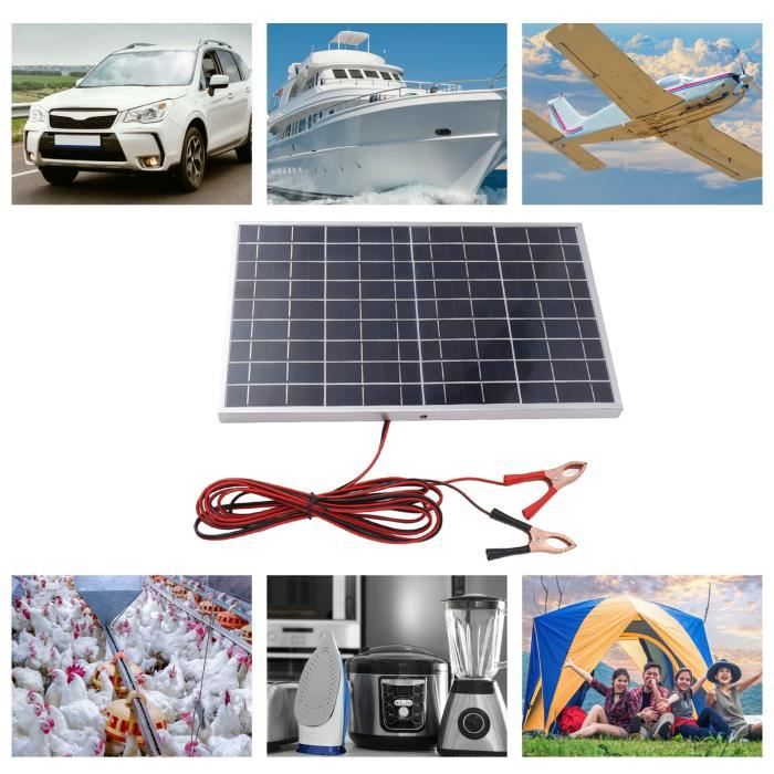 Panneau Solaire Portable 12V 30W - Chargeur Solaire Polycristallin étanche, USB, Pour Camping-car Chargeur Solaire Camping USB