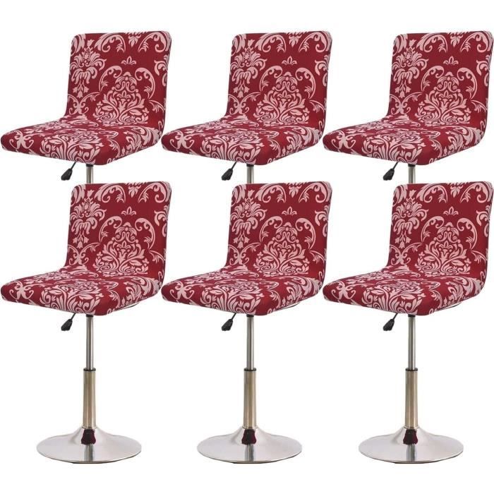 Lot De 2/4/6 Housses De Tabouret De Bar Imperméables En Cuir PU Extensible – Protection Parfaite Pour Chaise De Bar Et Salle à Manger