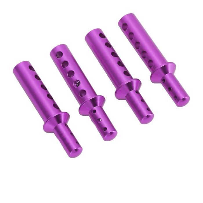 QUARKZMAN 8 Pcs Supports De Poteau Carrosserie Voiture RC Colonne Coque Voiture Alliage D'Aluminium Pour Voitures Sur Chenilles 94102 94122 94103 94123 Modèles à L'Échelle 1/10 (Argenté