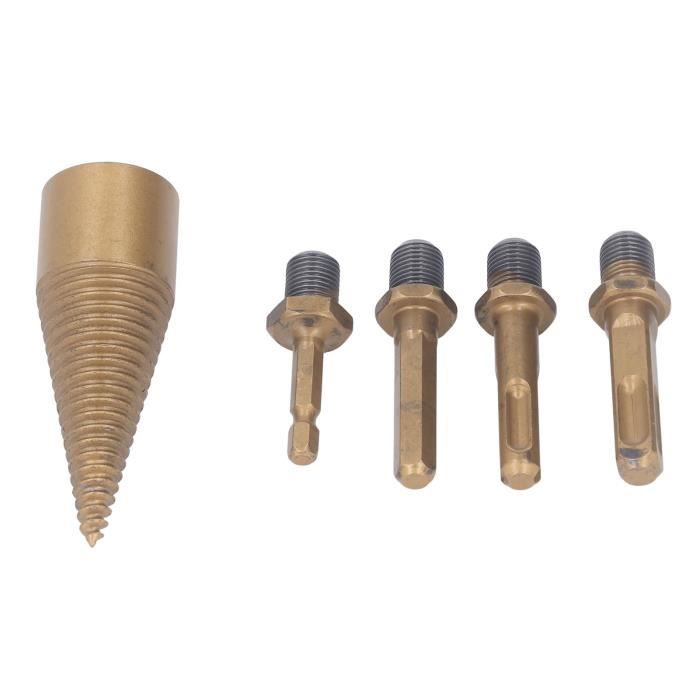 Fendeur de bûches précis 32mm avec 3 adaptateurs, vis conique