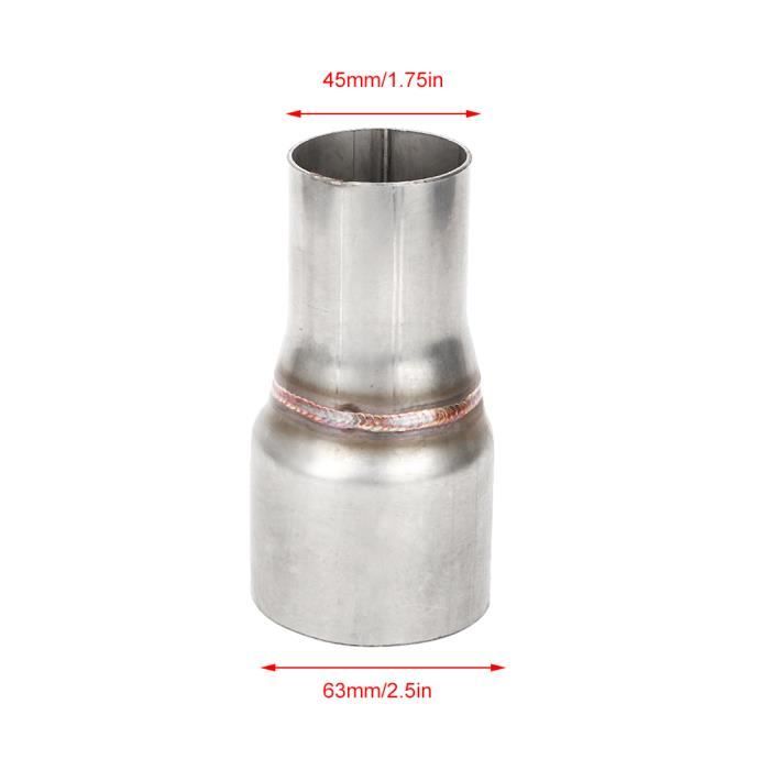 Garosa Adaptateur réducteur Adaptateur de Réducteur Déchappement 63 Mm/25 Pouces à 45 Mm/175 Pouces Tuyau de moto collecteur
