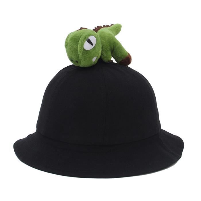 Gemvie Chapeau Bob Bebe Fille En Coton Piable Chapeau De Pecheur Anti Uv Soleil Avec Mignon Dinosaure Pour Ete Plage Voyage Noir Cdiscount Pret A Porter