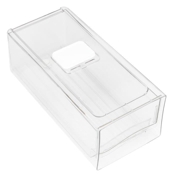 Lot De 3 Bacs Organisateurs Transparents Pour Frigo/placard - 5x5x10 Pouces - Neuf
