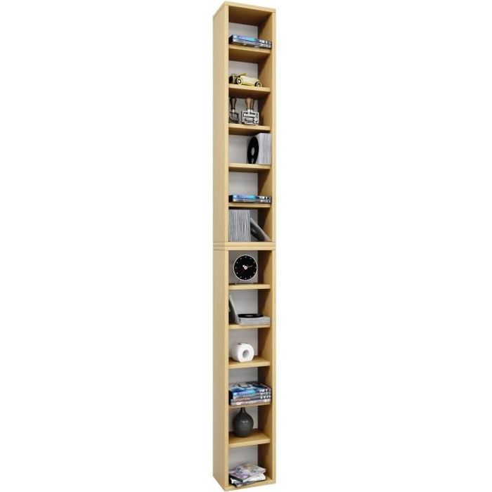Bigol commode tour rangement bibliothèque CD-DVD 204 cd Hêtre Bigol commode tour rangement bibliothèque CD-DVD 204 cd Hêtre