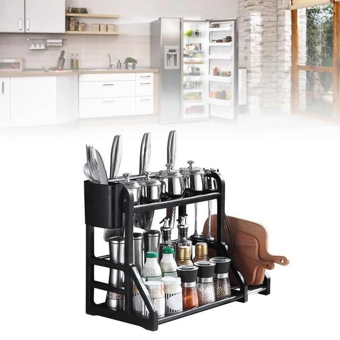 hurrise étagère debout polyvalente de cuisine étagère de rangement de cuisine étagère d'angle mobile étagère epicerie sachet