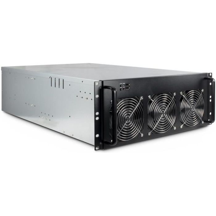 Support Rack Monté sur le Mur – Inter-Tech – 88887236 – Acier – 4U – Noir Gris