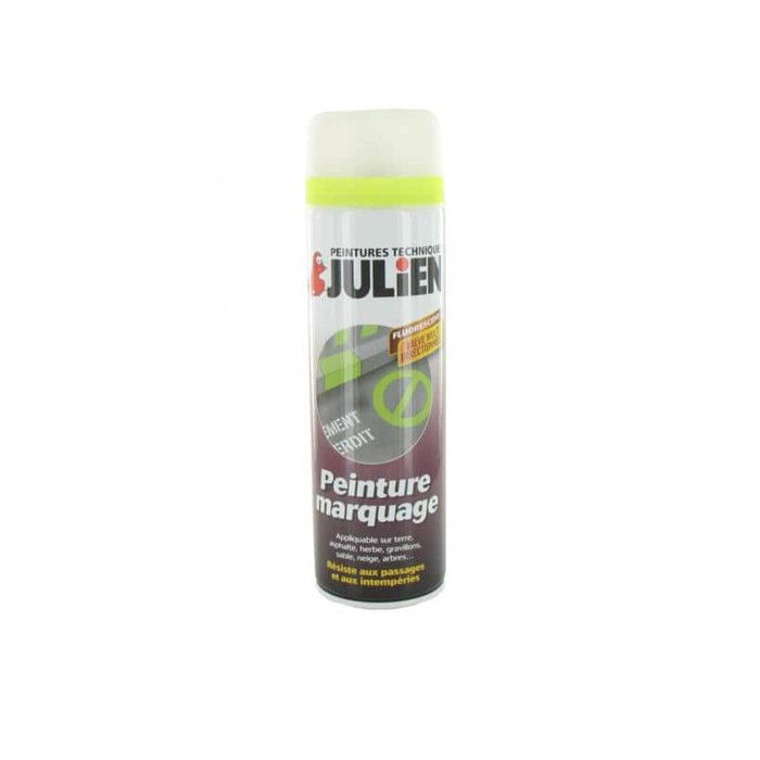 Peinture aérosol Julien marquage jaune fluo 500ml