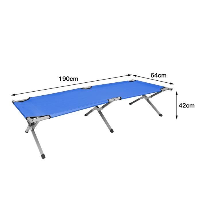 Lit De Camp Pliant Coleman – Gris – Acier – Pliable Et Portable – Neuf