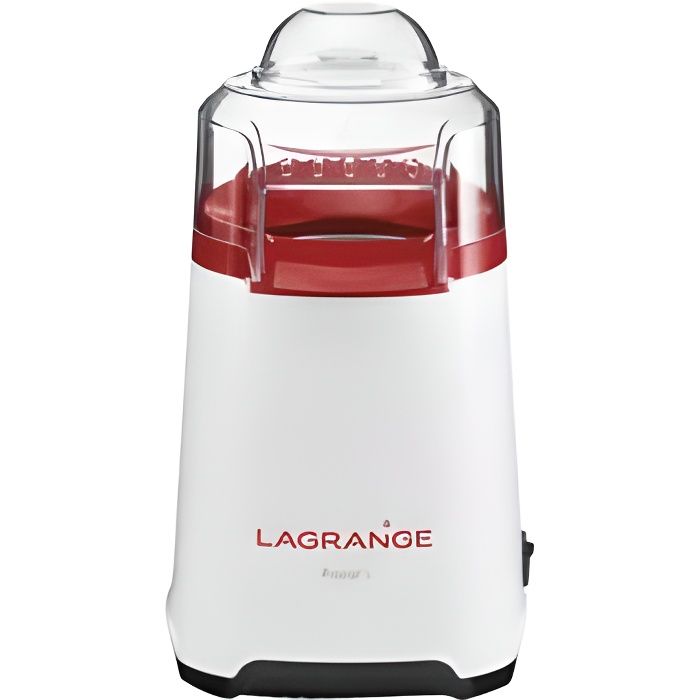 Machine à pop-corn LAGRANGE Popp'y® - Rouge - 1200W - Sans matière grasse ajoutée