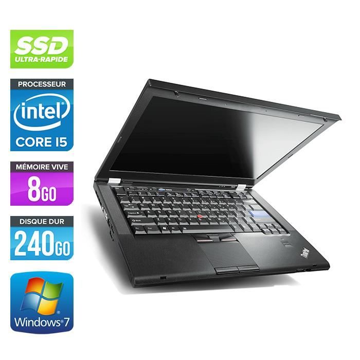 Pc portable Lenovo T420 -i5 -8Go - SSD 240Go - Windows 7 Pro Reconditionné - Lenovo reconditionné disponible sur Cdiscount Seconde Vie