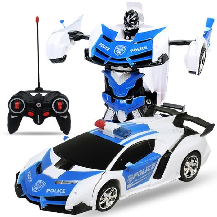RC Voiture Telecommandé, 4WD Stunt Car Radiocommandée Rotation à 360 Degrés avec LED Lumière, 2