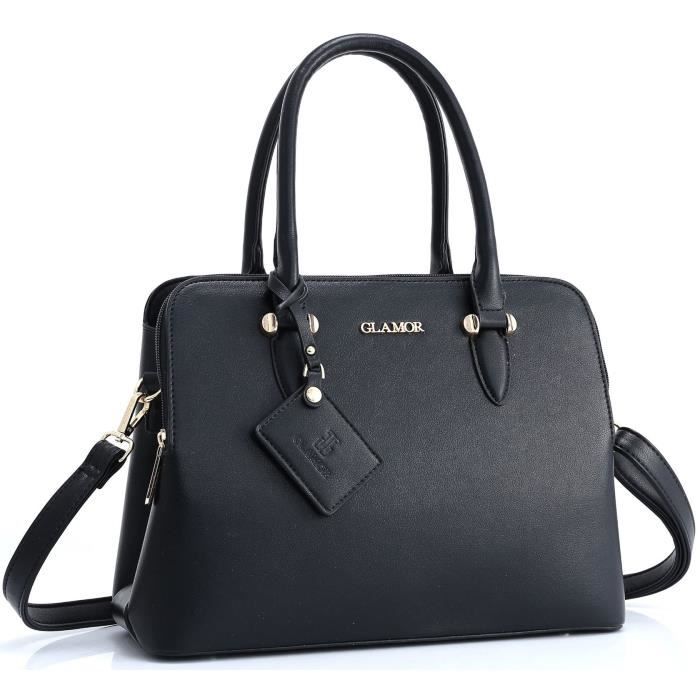 Sac Fourre-tout Vintage En Cuir Noir - Occasion En Bon état