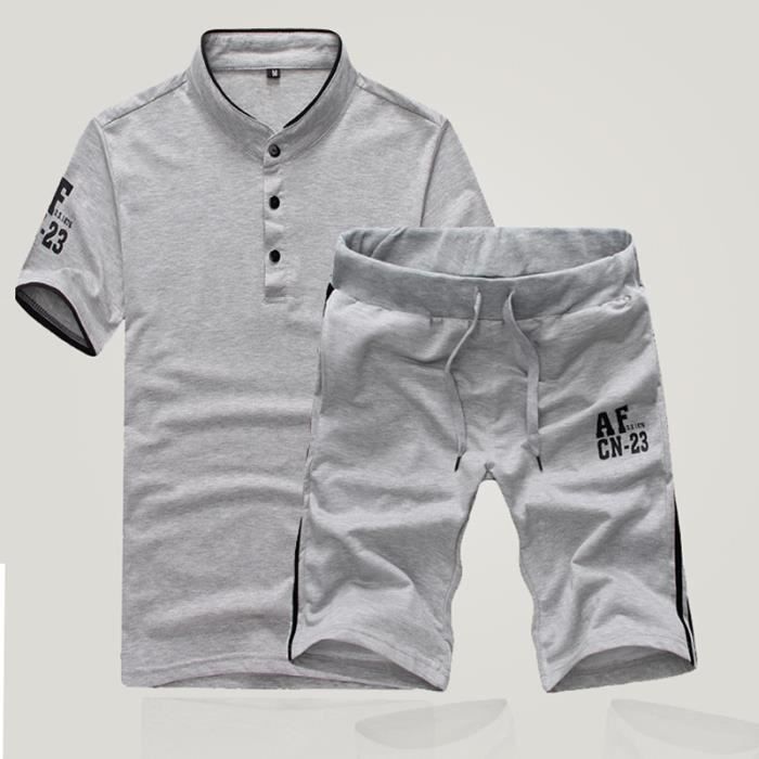 Lot De 2 Pièces Homme (T-shirt + Short) Décontracté - Neuf 2025 Avec étiquettes