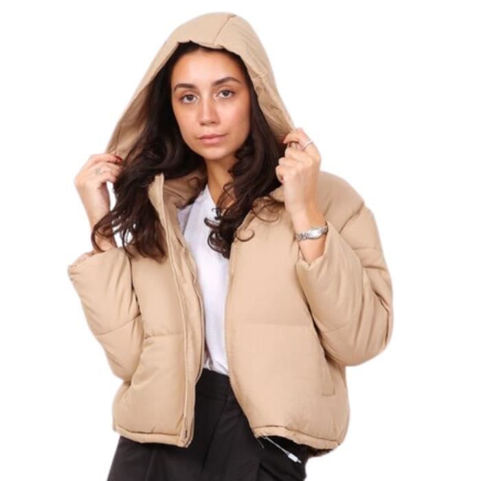 Doudoune femme cheap courte marron