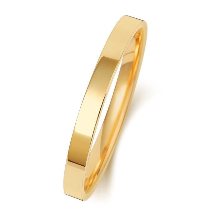 Alliance Mixte - Or 375/1000 - 2mm Plat/Confort - Jaune