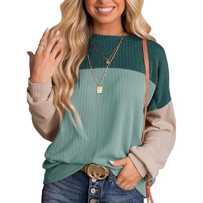 Sweat Femme Confortable Avec Col Montant Et Fermeture éclair - Haut Ample Manches Longues Pour Automne Hiver