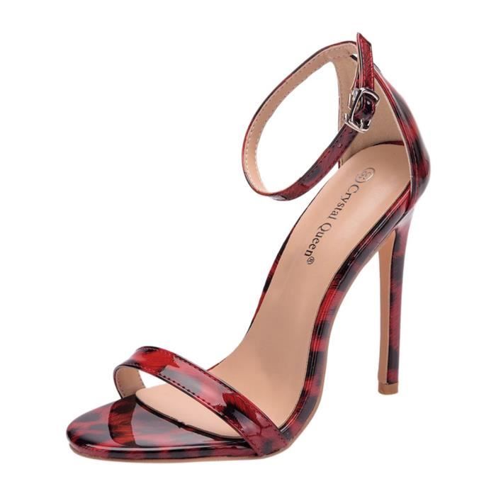 sandale talon rouge femme