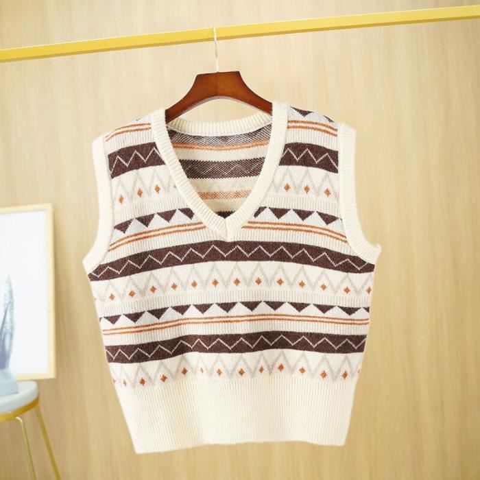 Pull débardeur femme laine clearance
