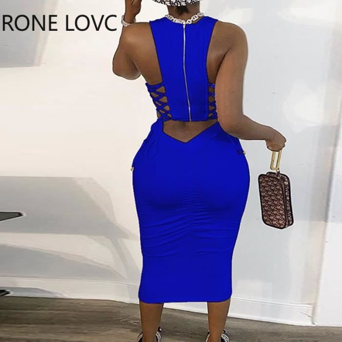 Robe Maxi Bleu Royal New Look Taille 14 – Occasion Très Bon état