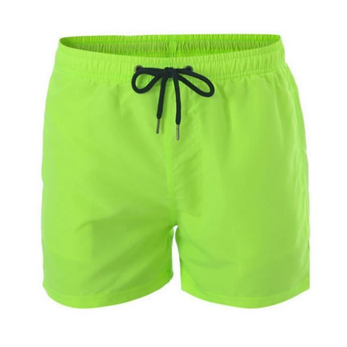 Maillot de bain homme vert 2025 fluo