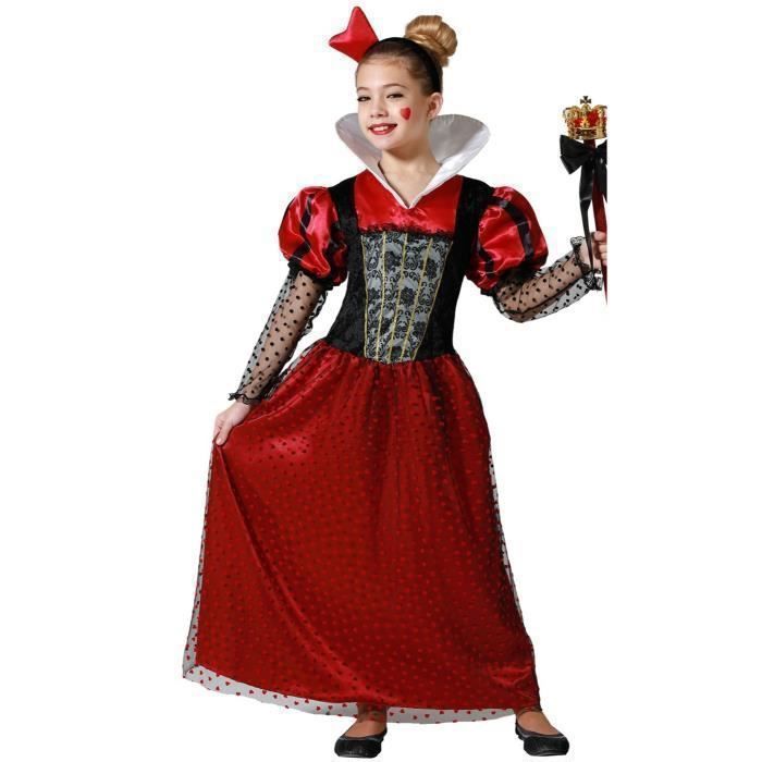 Deguisement reine top de coeur enfant