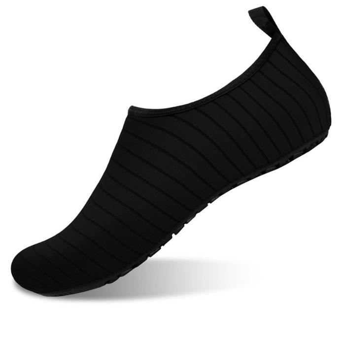 Chaussons Aquatiques à Séchage Rapide - Noir - Pour Yoga, Plage, Piscine - Neufs