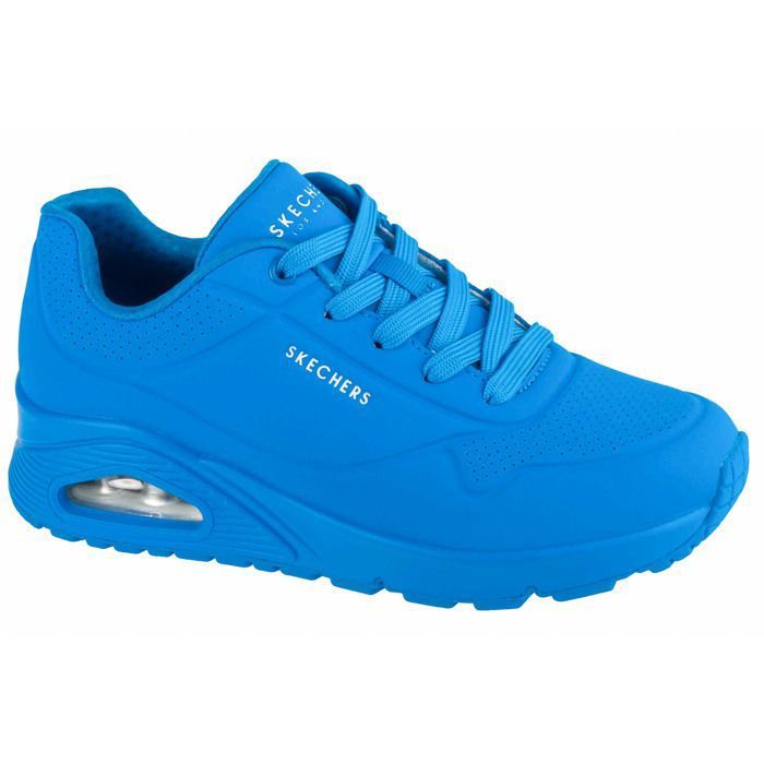 Skechers Basket - SKECHERS - 136718 - Bleu - Femme - Lacets - Plat - Synthétique
