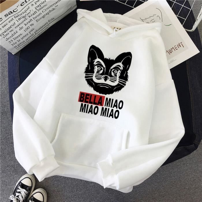 Sweat femme La Casa De Papel pour homme et femme unisexe motif De dessin Anime La Casa 613 E570769 Blanc Cdiscount Pret a Porter