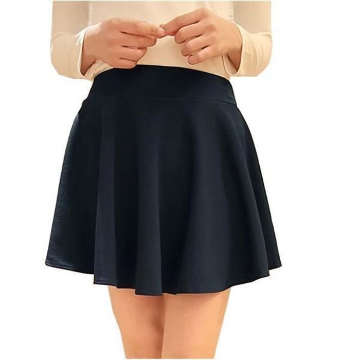 JUPE COURTE ETE Bandeau Elastique A La Taille Jaune T 38 EUR 12,00