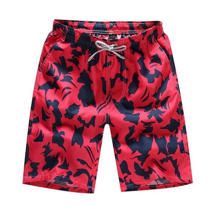Short De Bain Homme Color Block – Sport Et Décontracté, Idéal Plage, Piscine Et Fêtes D'Été
