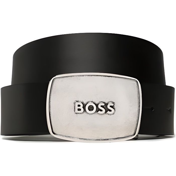 Ceinture Boss Homme Boss Metal logo Boss Noir Synth tique
