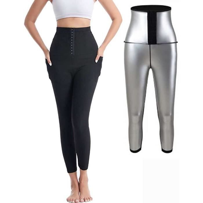 Sudation Pantalon Amincissante Ventre Plat Maigrir Leggings Poches