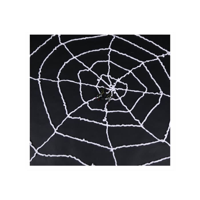 Décoration d'Halloween - Toile d'araignée + 30 Araignées - Noir - 16.06