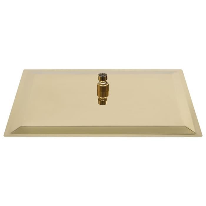 Pommeau De Douche Carré En Acier Inoxydable 304 - Finition Chrome Miroir, Coude Pivotant, Montage Mur/plafond - 20 Cm