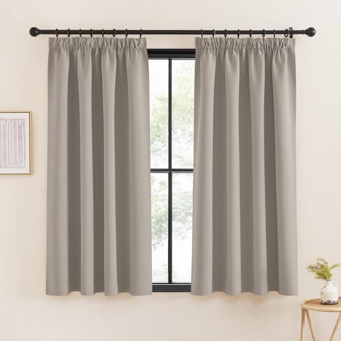 Rideau Occultant-Rideau Court Galon Fronceurrideaux Cuisinerideaux ...