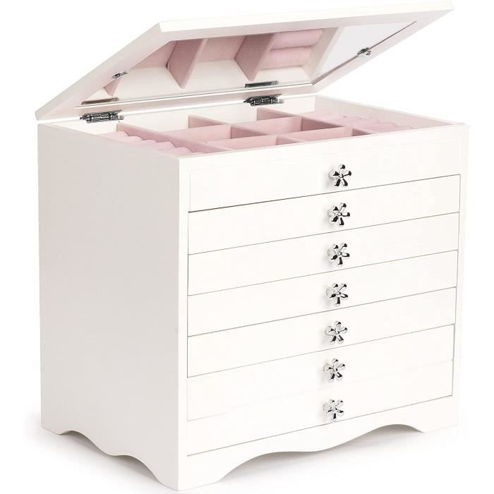 Boîte à Bijoux Multicouche Avec Boutons – Cadeau Femme & Fille – Style élégant & Rangement Malin - 3
