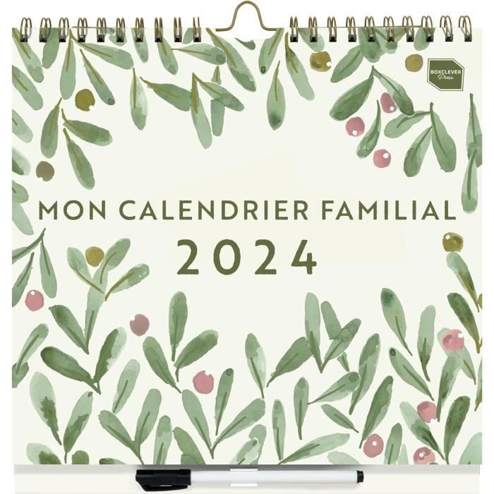 Calendrier effaçable à sec calendrier mural 2024 calendrier 