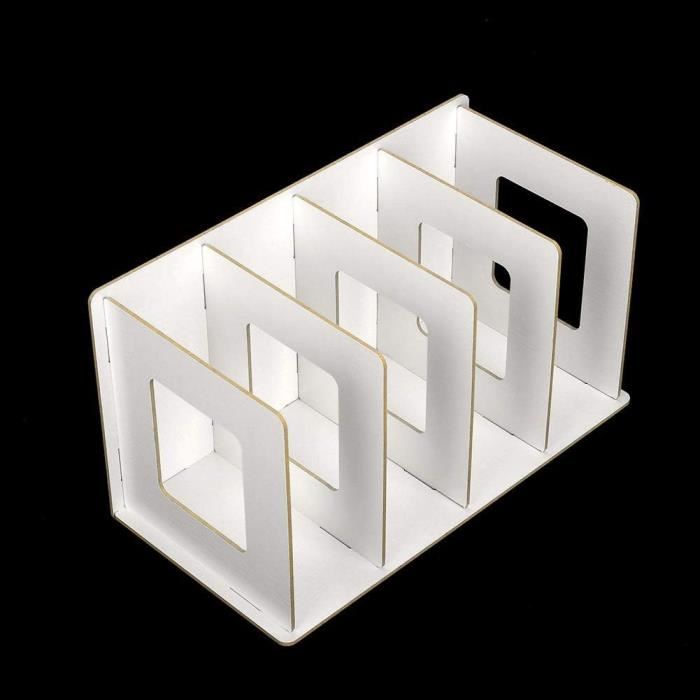 1 support de livre de bureau simple, étagère de rangement de livre, 4