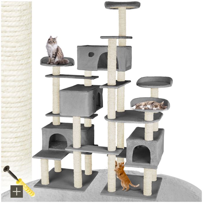 TECTAKE  Arbre &agrave; Chat Entissar 214 cm - gris