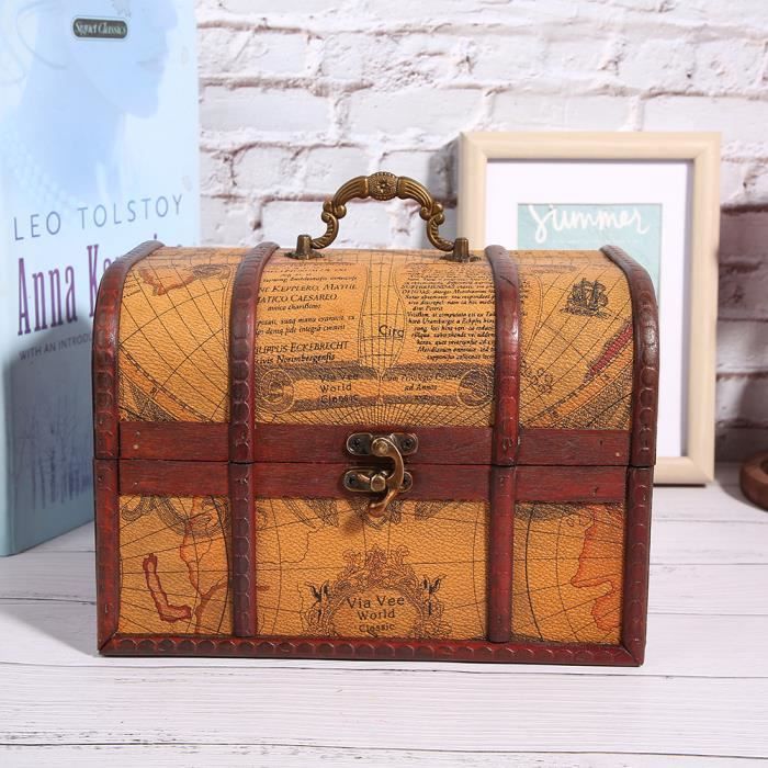 TMISHION Boîte à bijoux vintage Boîte de rangement de bijoux vintage en