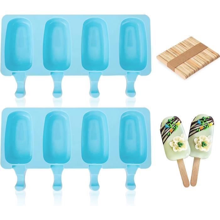 2 Pièces Moule Glace Silicone Batonnet 26cm Moule Magnum Cake Avec