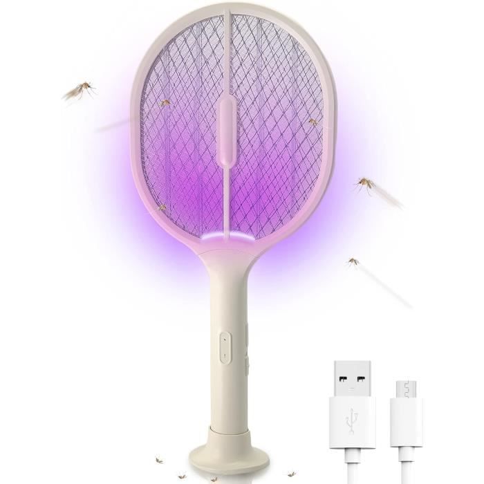 Raquette Anti-moustiques électrique Pliable,piège à Mouches,Rechargeable Par USB,tueur D