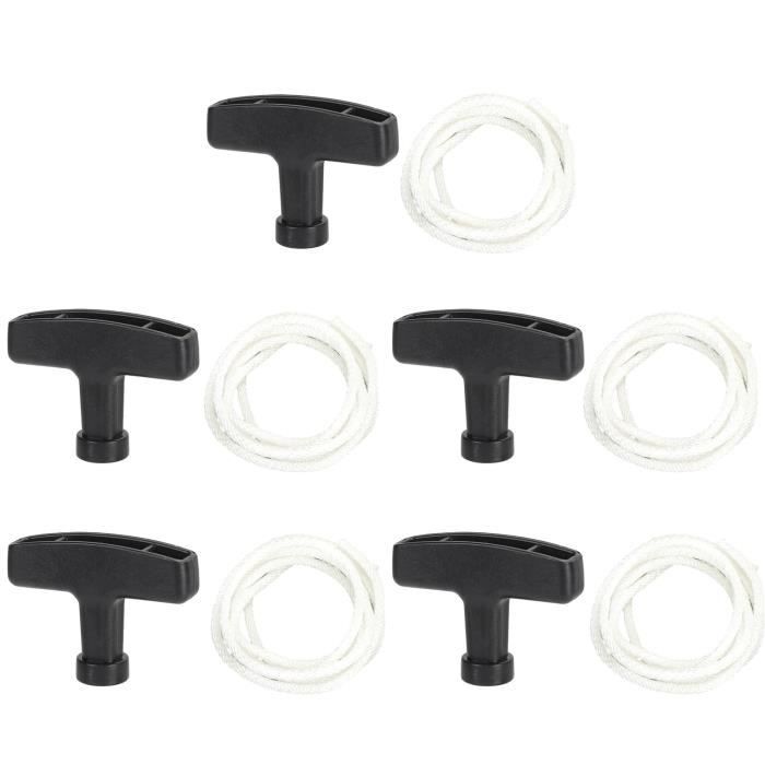 Lot 3 Poignées Démarrage Recoil + Corde 10m Pour Tondeuse - Cordon Traction 3,5mm Universel Tronçonneuse Débroussailleuse
