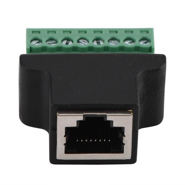 Convertisseur de bornes à vis DVR Connecteur RJ45 Femelle Jack