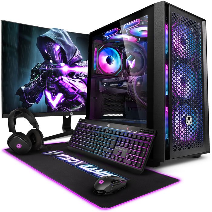 Vibox VII-69 PC Gamer – 27 Écran Pack – Intel i7 12700KF – RTX 5070 Ti 16Go 32Go RAM – 2To NVMe SSD – Win11 – WiFi