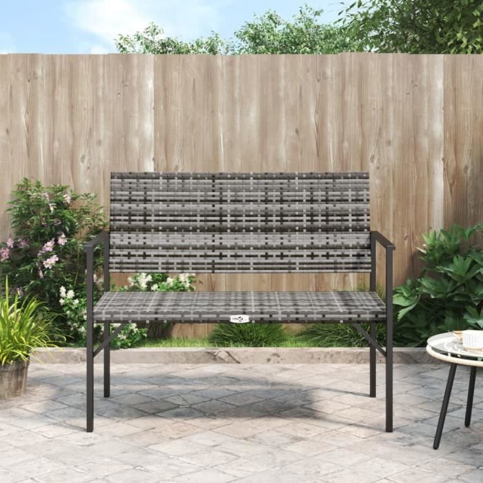 vidaXL Banc de jardin 2 places Résine