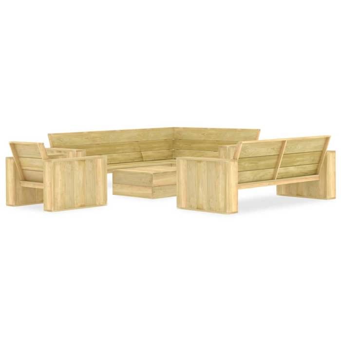 vidaXL Salon de Jardin 4 pcs Mobilier de Patio Mobilier de Jardin Meubles de Terrasse Meubles dExtérieur Arrière-cour Bois 3053194