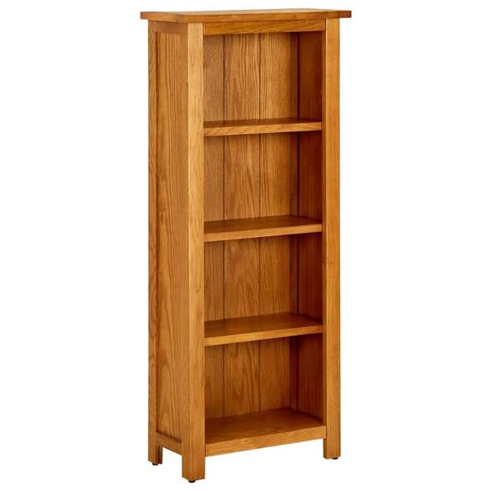 vidaXL Bibliothèque à 4 niveaux 45x22x110 cm Bois de chêne massif 331740